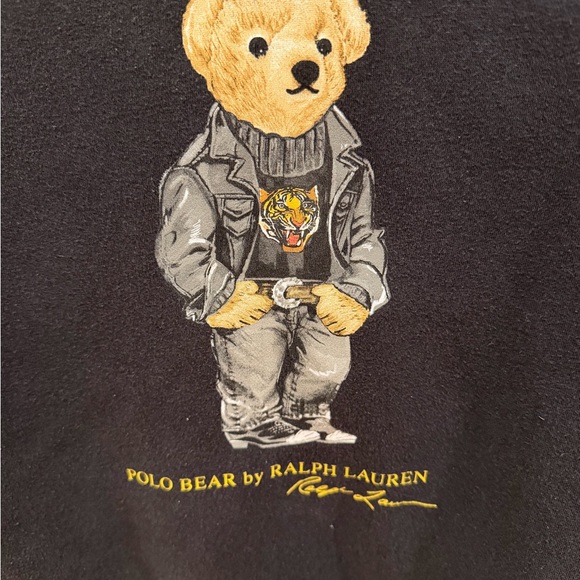 Ralph Lauren Black Lunar New Year Bear Hoodie - adult S - Picture 7 of 7